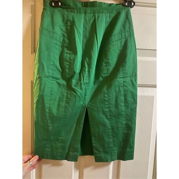 Express Design Studio 🐾 Body Contour Super High Waisted Midi Pencil GREEN Skirt - Picture 3 of 6